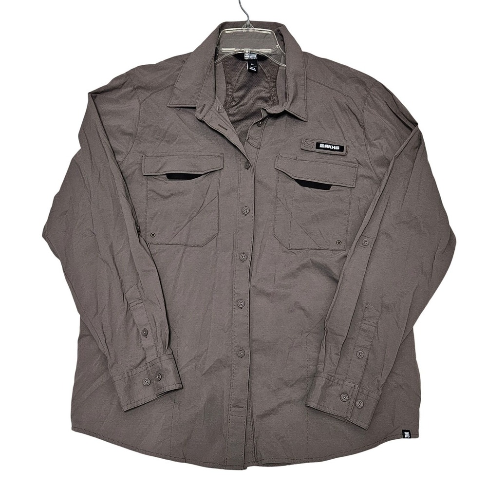 Alaskan Hardgear Shirt Mens XL Brown AKHG Duluth Long Sleeve Vented Fishing